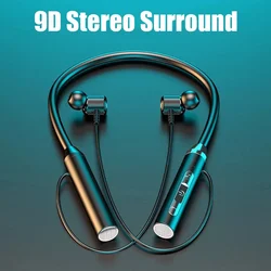 Bluetooth Earphones Wireless Headphones Magnetic Sport Neckband Neck-hanging TWS Earbuds Wireless Blutooth Headset with Mic