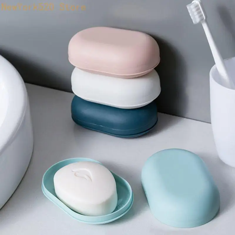 Bathroom Soap Dish Box Case Holder Portable Soaps Container Waterproof Leakproof N84C