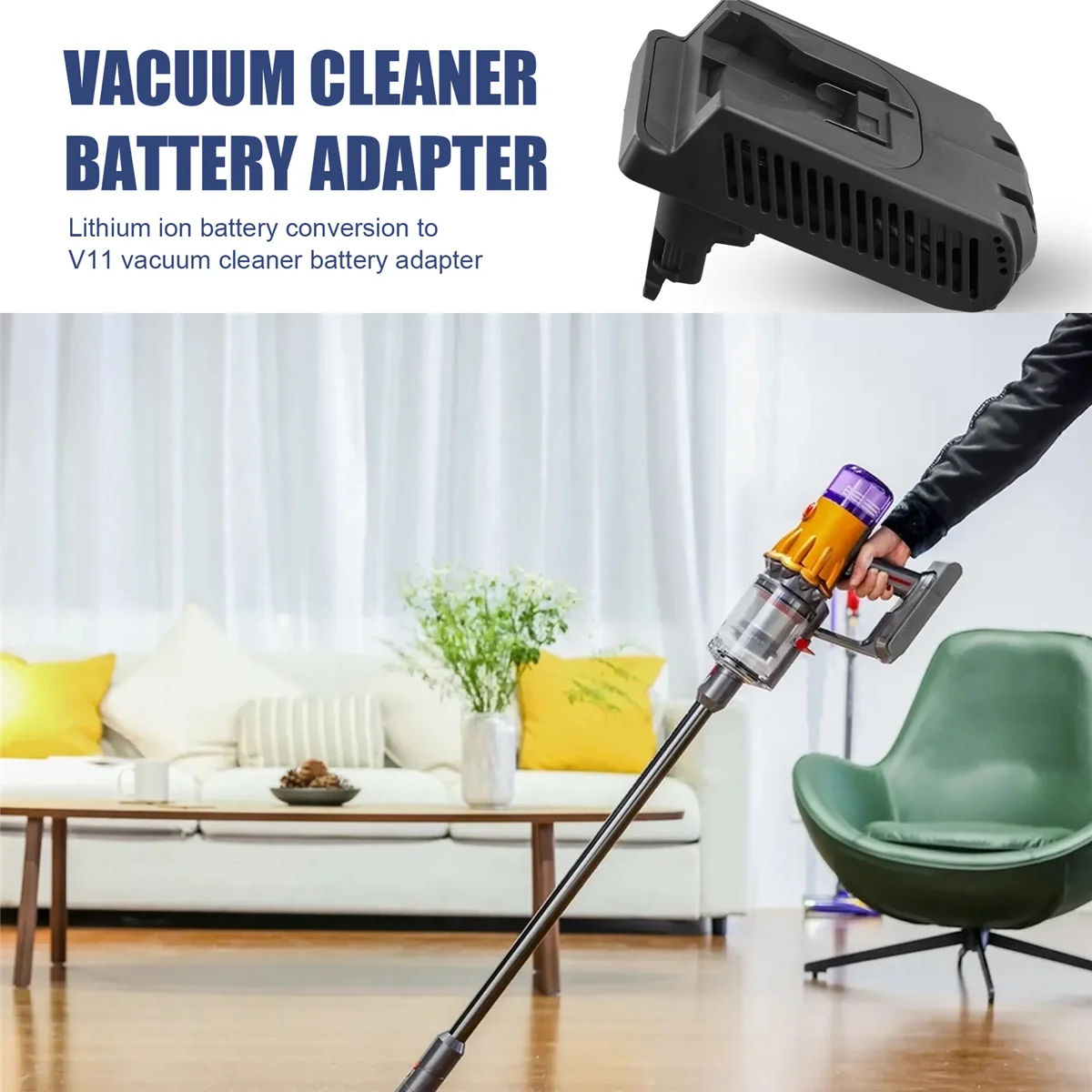 ABRG แบตเตอรี่อะแดปเตอร์สําหรับ Milwaukee 18V Li-Ion แบตเตอรี่แปลงสําหรับ Dyson V11 เครื่องดูดฝุ่น MIL18V11