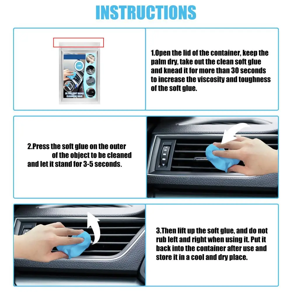 

Волшебный грязевой гель для чистки автомобиля, универсальный нетоксичный многоразовый экологически чистый очиститель для вентиляционных отверстий, приборной панели, аксессуары для салона автомобиля