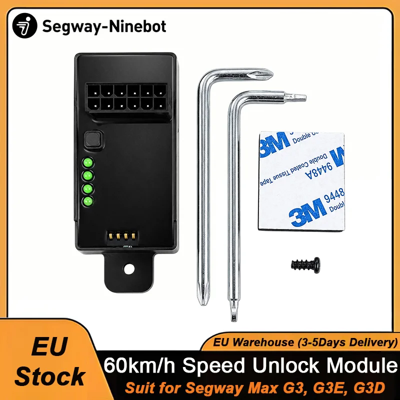 Modulo di sblocco velocità 60 km/h per monopattino elettrico Ninebot by Segway Max G3, G3E, G3D, kit di sblocco firmware per la rimozione del chip limitatore di velocità