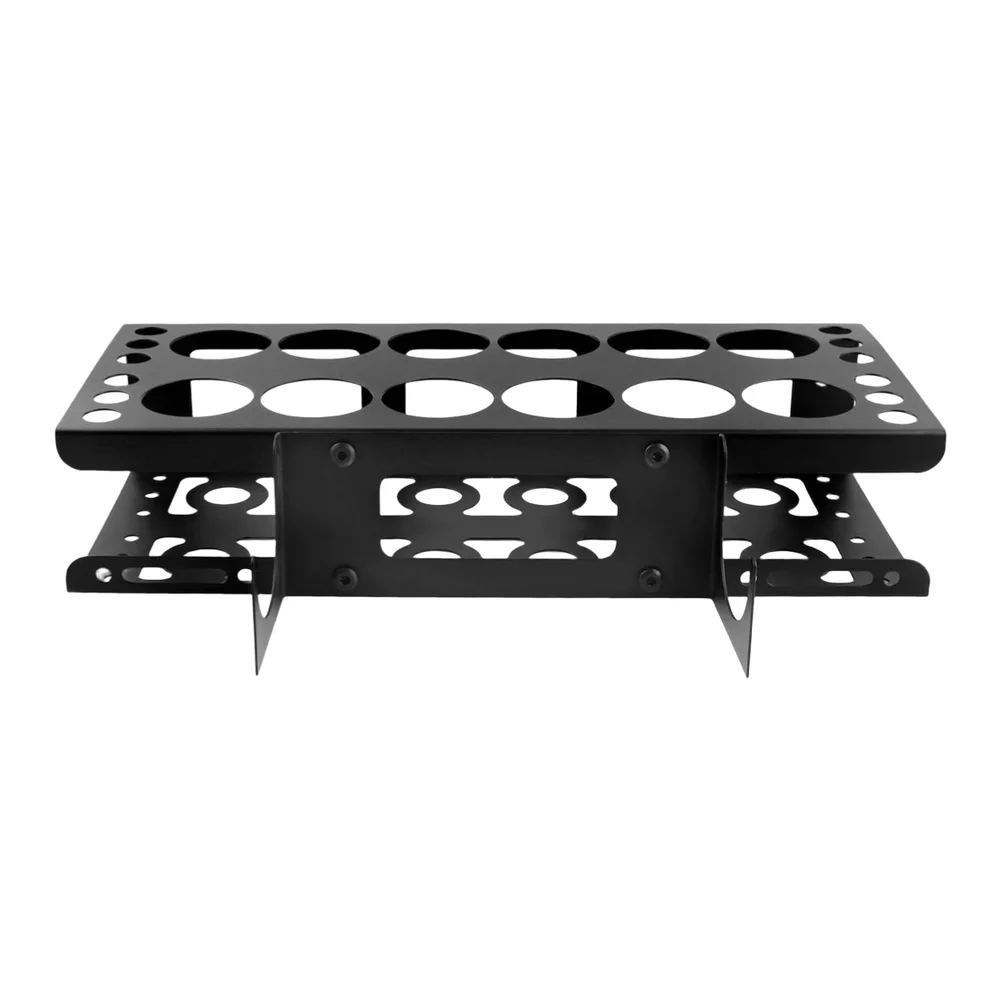 

Iron Caulking Tool Holder Wall Mounted with 12 Slots for Sealant Tubes and Tools Black 40.28 x 16.89 x 8.48 cm