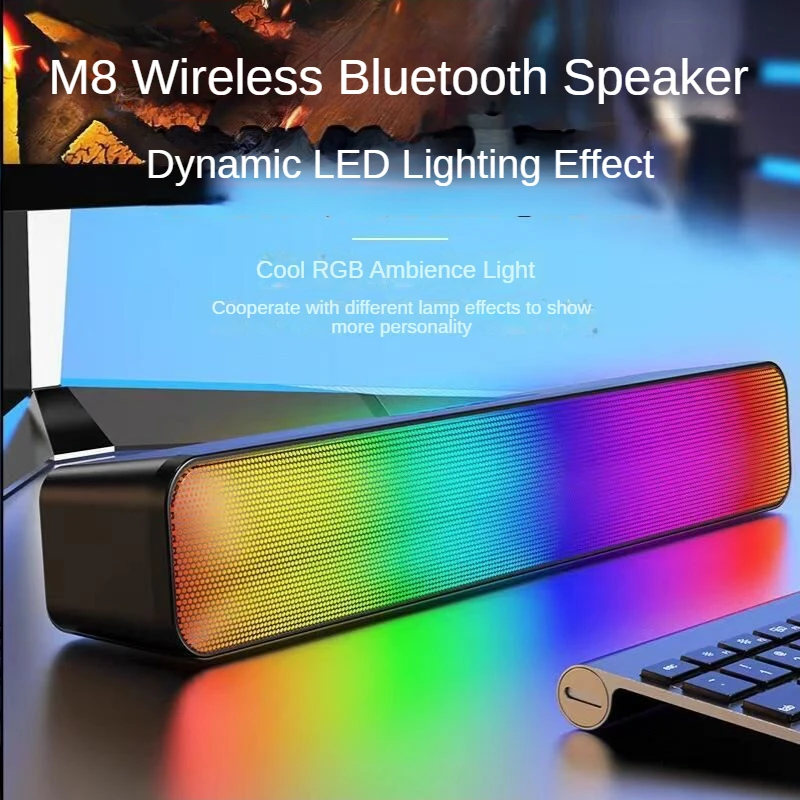 Szikratávirát BT5.2 Multimédia speakers RGB ligh Számítógépes Csendül sáv hifi USB powered Játék loudspeakers számára PC tabletta Notebook Új