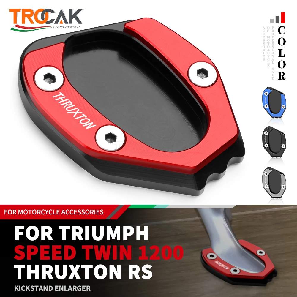 For Triumph THRUXTON 1200 R 2016 2017 2018 2019 Motorcycle Kickstand Foot Side Stand Extension Pad Support Plate