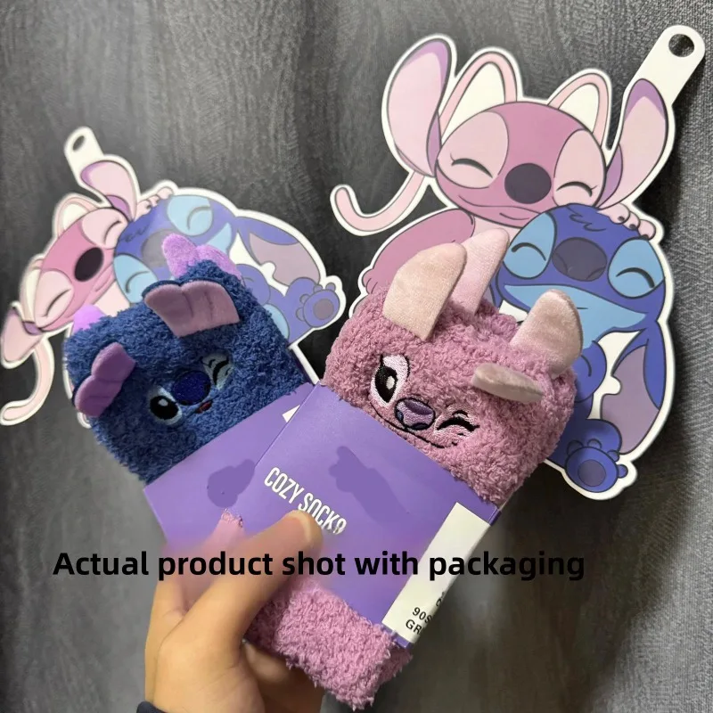 شخصية كرتونية غرزة زوجين منتصف العجل الجوارب أنيمي لطيف الإبداعية موضة الخريف والشتاء جوارب دافئة هدايا العيد