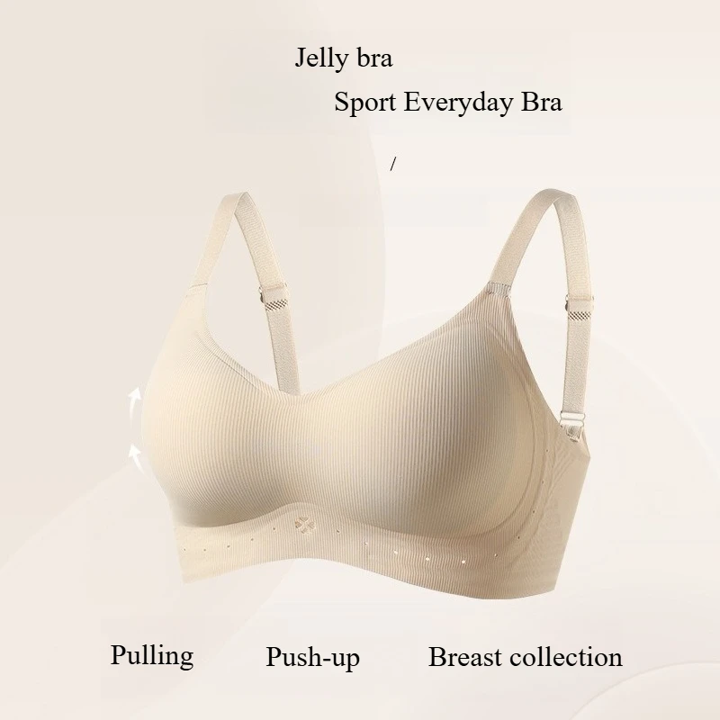 New Seamless Bra for Women Comfortable Jelly Bra Wireless Push-up Breast Collection Bras Sport Everyday Underwear