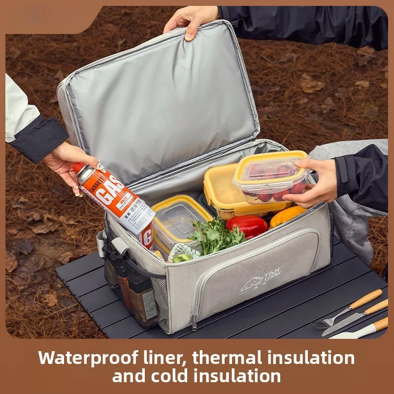 Insulation Bag Sports Ice Pack Large Capacity Handheld Insulated Bag Portable Camping Equipment Outdoor Camping Bag Lunch