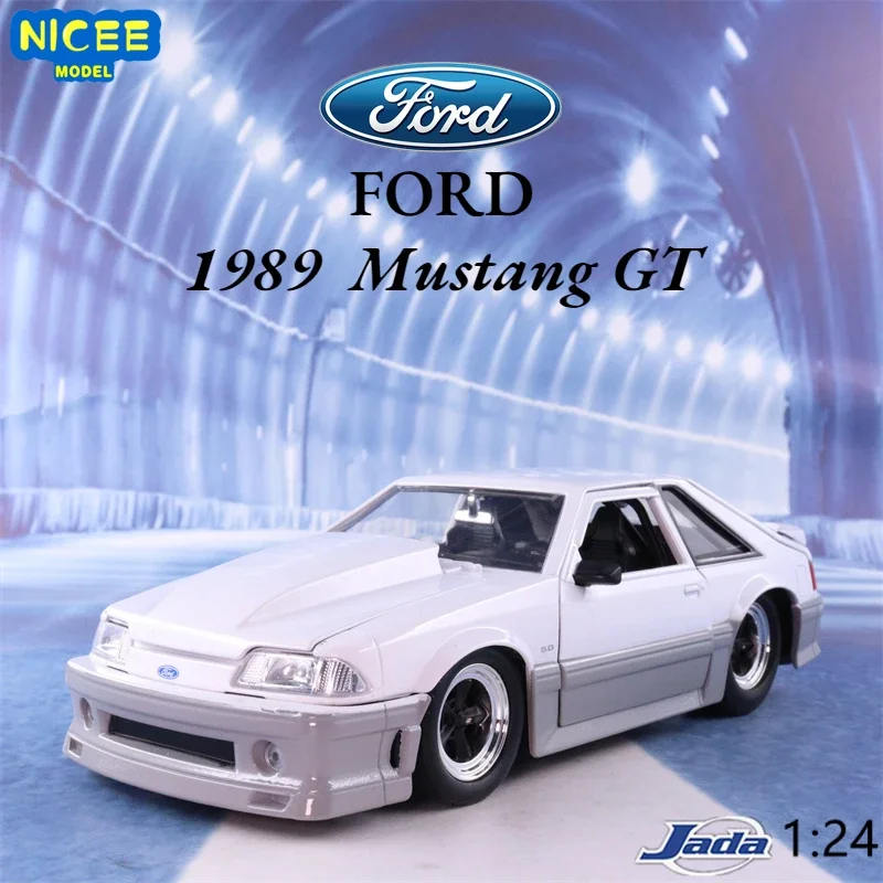 Jada 1:24 1989 Ford Mustang GT wysoka symulacja odlewu modelu samochodu ze stopu metalowy samochód prezenty dla dzieci kolekcja zabawek J222