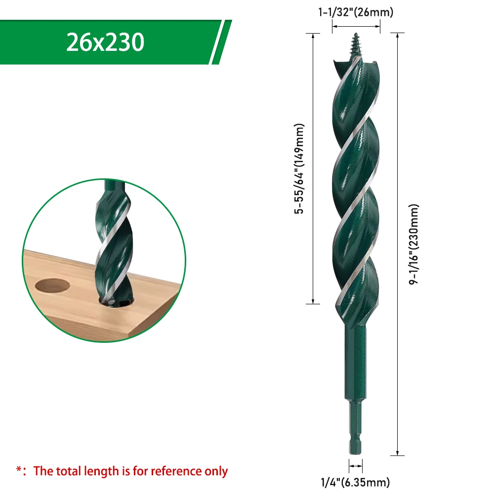LAVIE 3-Schneiden-Senkbohrer 6-35mm, 155/230mm Länge, Elektrowerkzeug-Zubehör für Holzbearbeitung & Lochvergrößerung – Detail 36