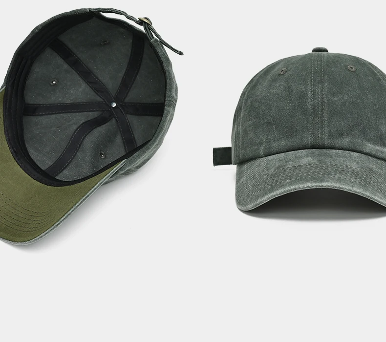 Baseball Kappe Gewaschen Baumwolle Männer Frauen Snapback Hut Vintage Hip Hop Caps Einfarbig Papa Hut Knochen Casquette Outdoor Casual Sport – Detail 14