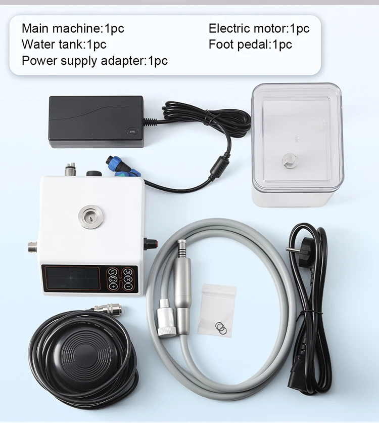 AZDENT Dental LED Bürstenloser Elektrischer Mikromotor mit Wassertank Interner Sprühanschluss 4-Loch Vektorsteuerungssystem Zahnmedizinische Instrumente – Detail 9