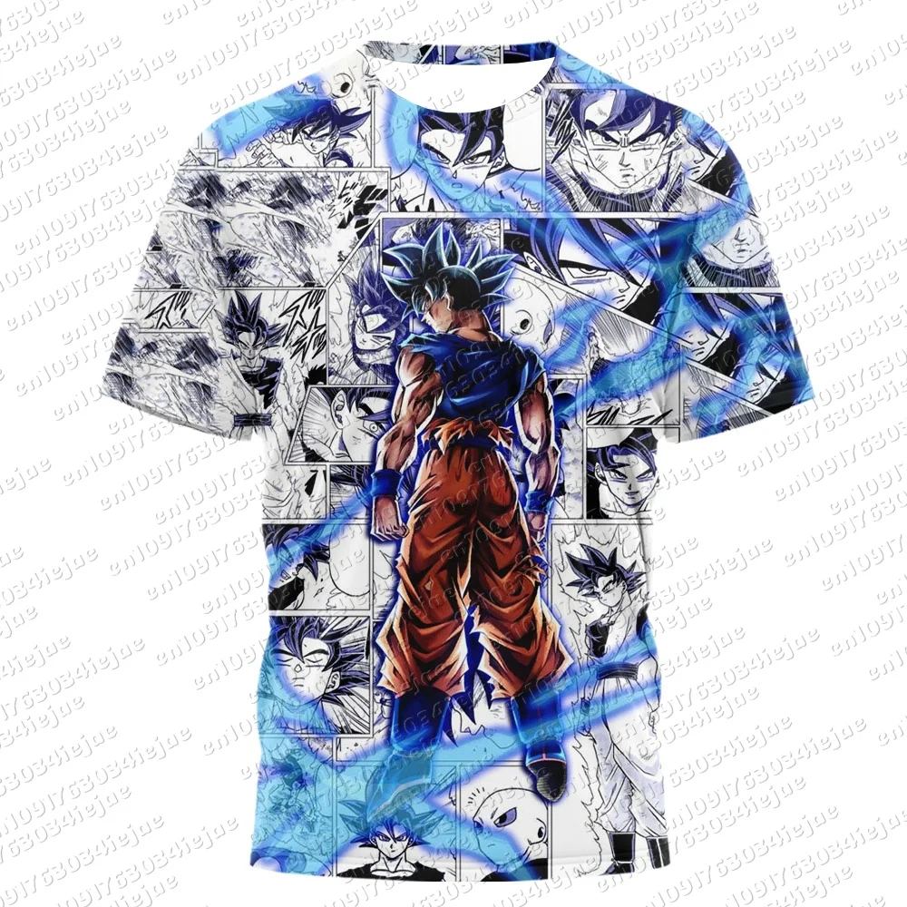 Dragon Ball Kid Super Goku Ultra Instinct 3D-Druck T-Shirt Unisex Comic-Panel Grafik Streetwear Alltagsoutfit für Anime-Fans – Detail 12