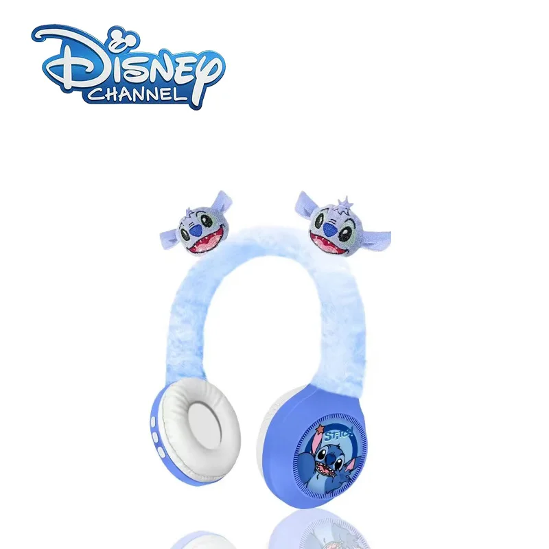 New Disney Stitch HIFI Stereo Sound Plush Headphones MSL-810 Wireless Bluetooth Headsets with Mic Anime Cartoon Kids Gifts