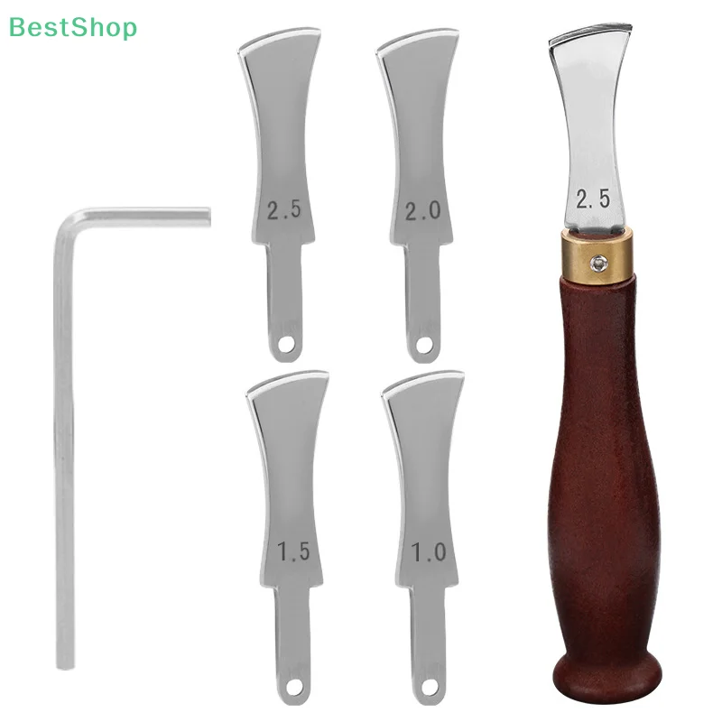 

Leather Edge Creaser Tools, Shallow Slot Edge Lineer Stainless Steel For Leathercraft Crimping Working Arch Groove Hot Pressure