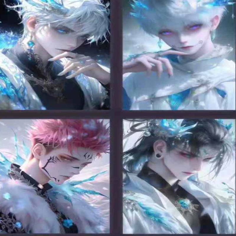 Anime Acrylic Art Cards Jujutsu Kaisen Characters Flower Butler Fashion Idol Blue Fantasy Gothic Collectors Set