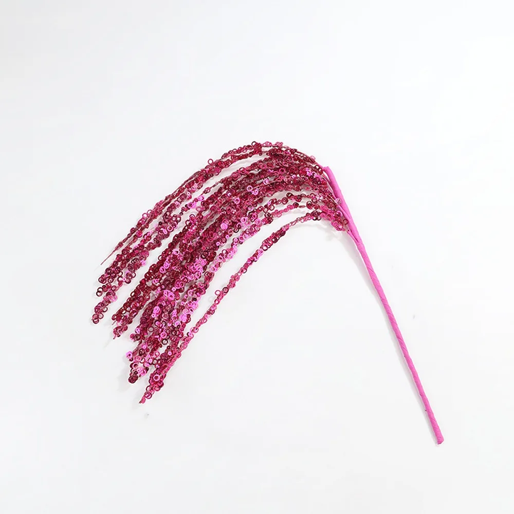 

2pcs 60cm Artificial Christmas Glitter Branches Sequins DIY Simulated Christmas Branches Realistic Elegan