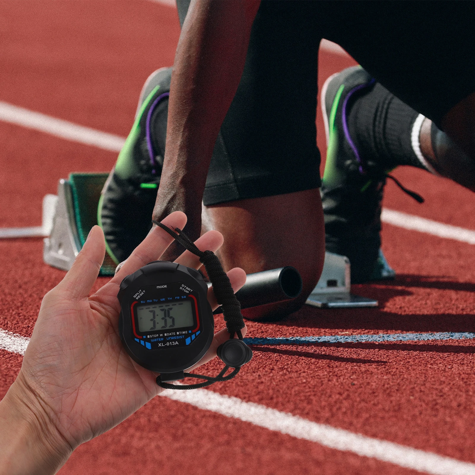 

2 Pcs Running Timer Sport Stopwatch Sports Chronometers Pedometer Shooting Timing