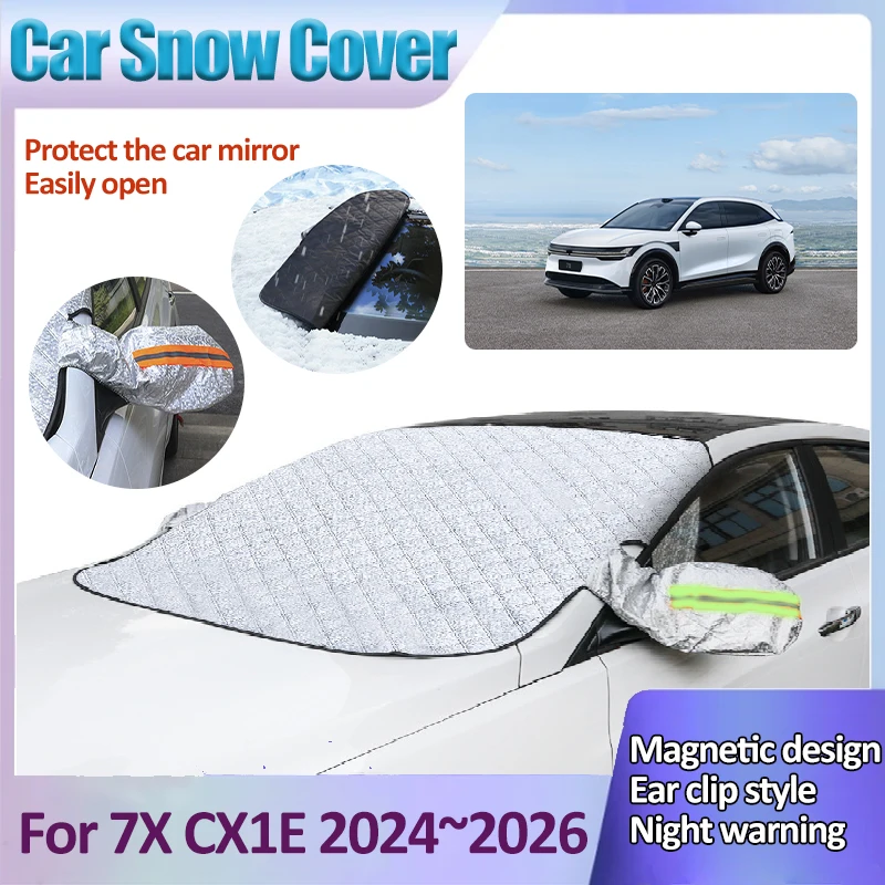 

For Zeekr 7X CX1E Parts 2024 2025 2026 Ice Shield Anti-Icing Snow Shield Cover Sunshade Front Winter Windshield Auto Accessories