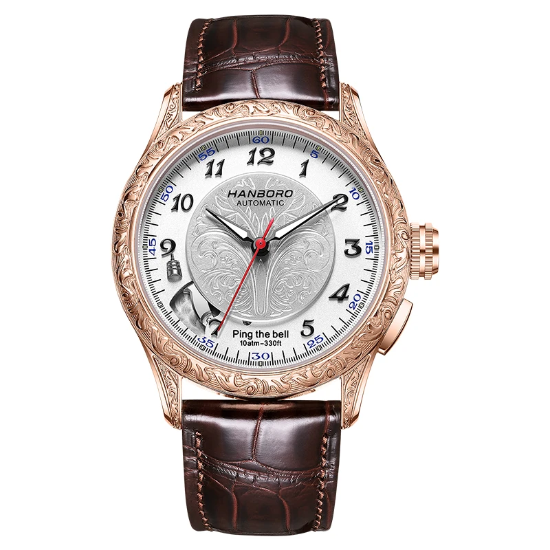 HANBORO uurlijkse klokserie volautomatisch mechanisch herenhorloge 5379