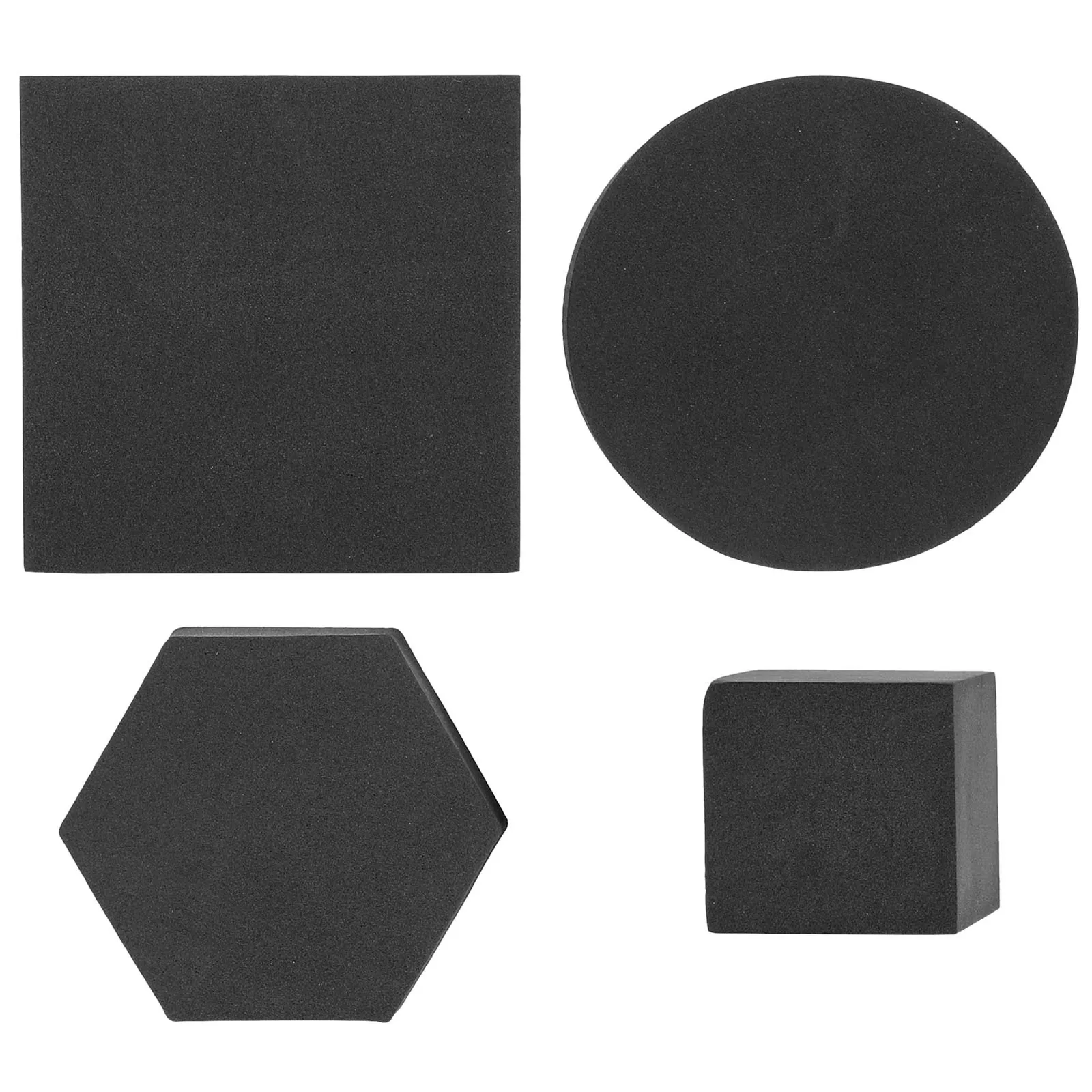 4 Pcs Jewelry Shooting Props Geometric Cube Photo Modeling Cubes for Pictures Black Decorative