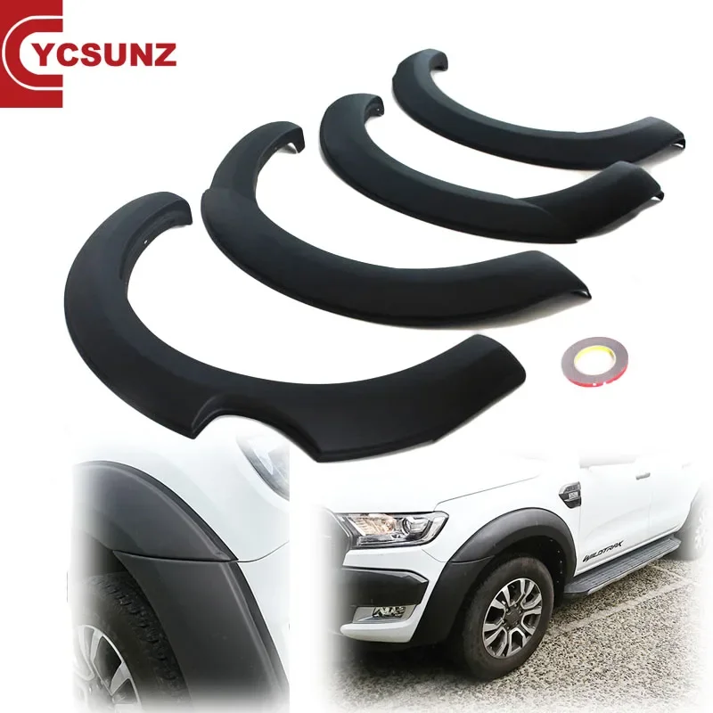 Exterior accessories For Ford  Ranger PX2 OEM Design Matte Black Fender Flares Wheel Arch For Ranger T7 2016 2017 2018