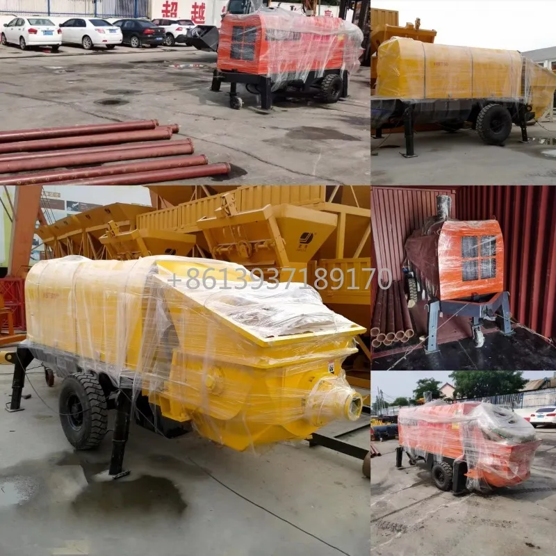 Multifunctional Tunisia Mobile Mini Concrete Pump Small Cement Mortar Pump Small Trailer Portable Concrete Pump Pumps Concrete