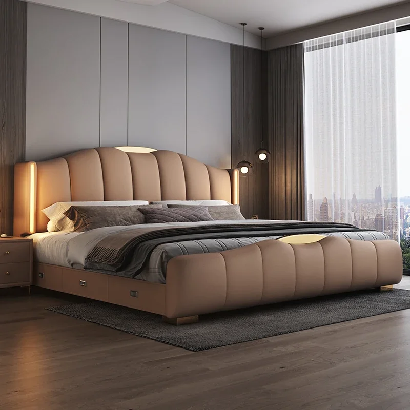 Cabecero de cama con marco de princesa, cama de matrimonio segura para dormitorio, cama doble tamaño King, cajones universales de princesa, muebles de salón