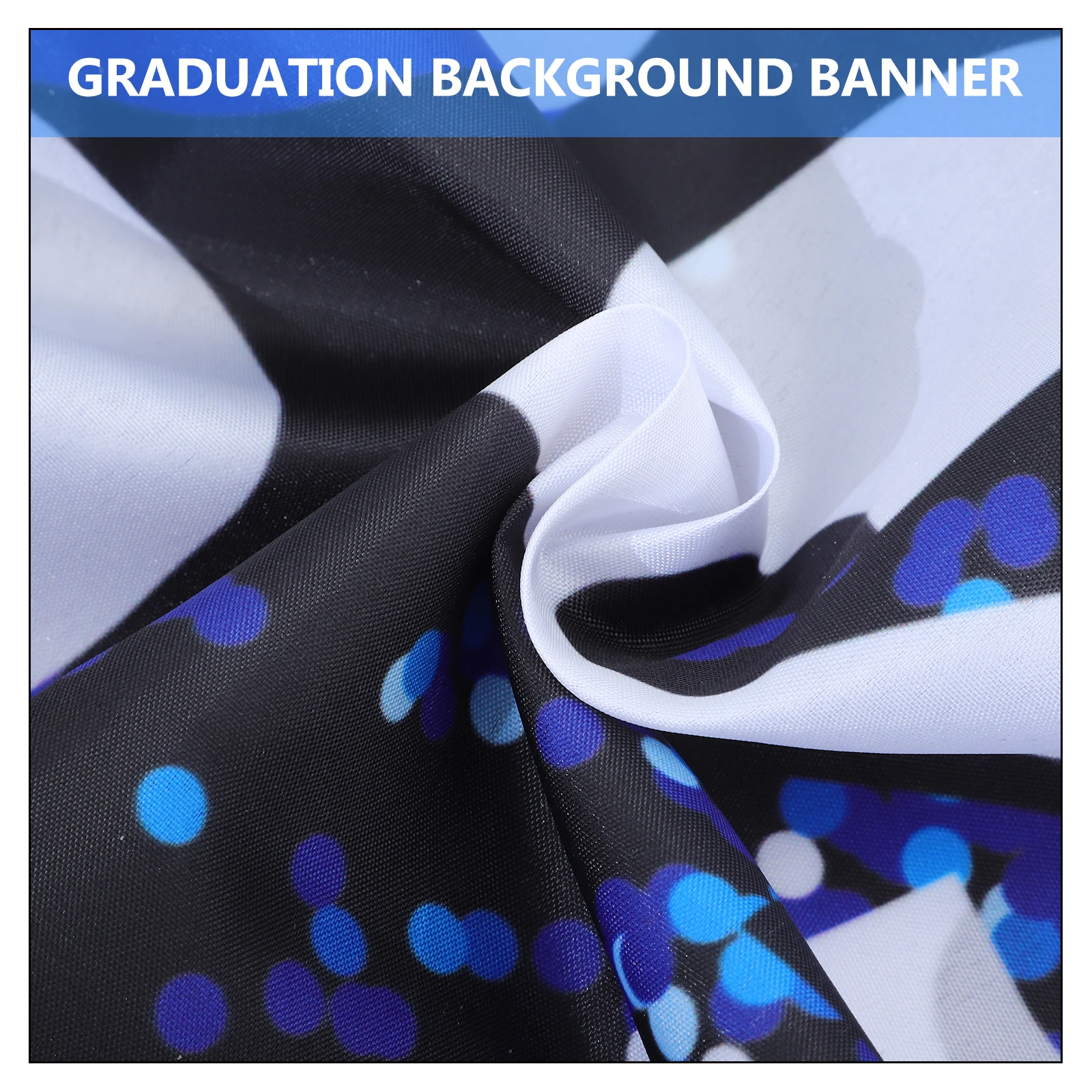 

Graduation Backdrop 50x300cm Photo Background Banner Party Decorations Polyester Congrats Grad Hanging Prop Stage