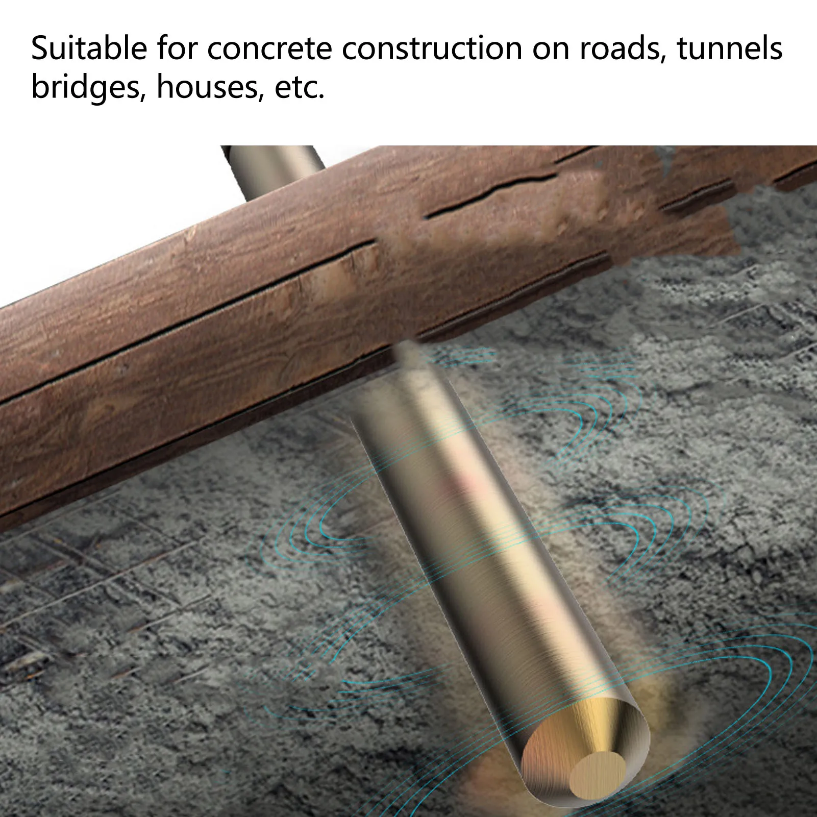 Concrete Air Bubbles Remover Cordless Concrete Vibrator 2500mAh Lithium Battery Powered Handheld Concrete Air Bubbles Remover