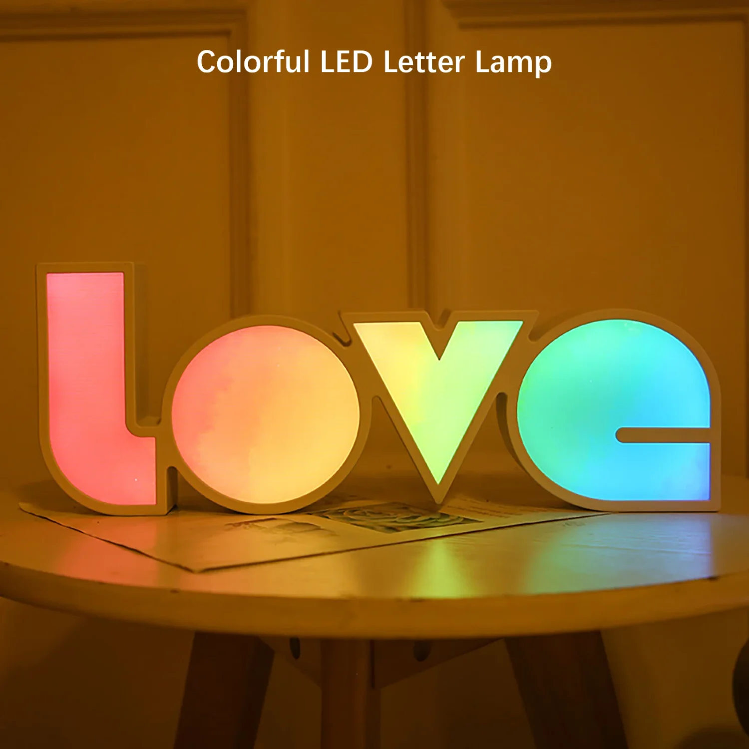 LED Neon Lights Love Letters Lamp, Battery USB Powered Night Light   Decorative Wedding Valentine Birthday Gift