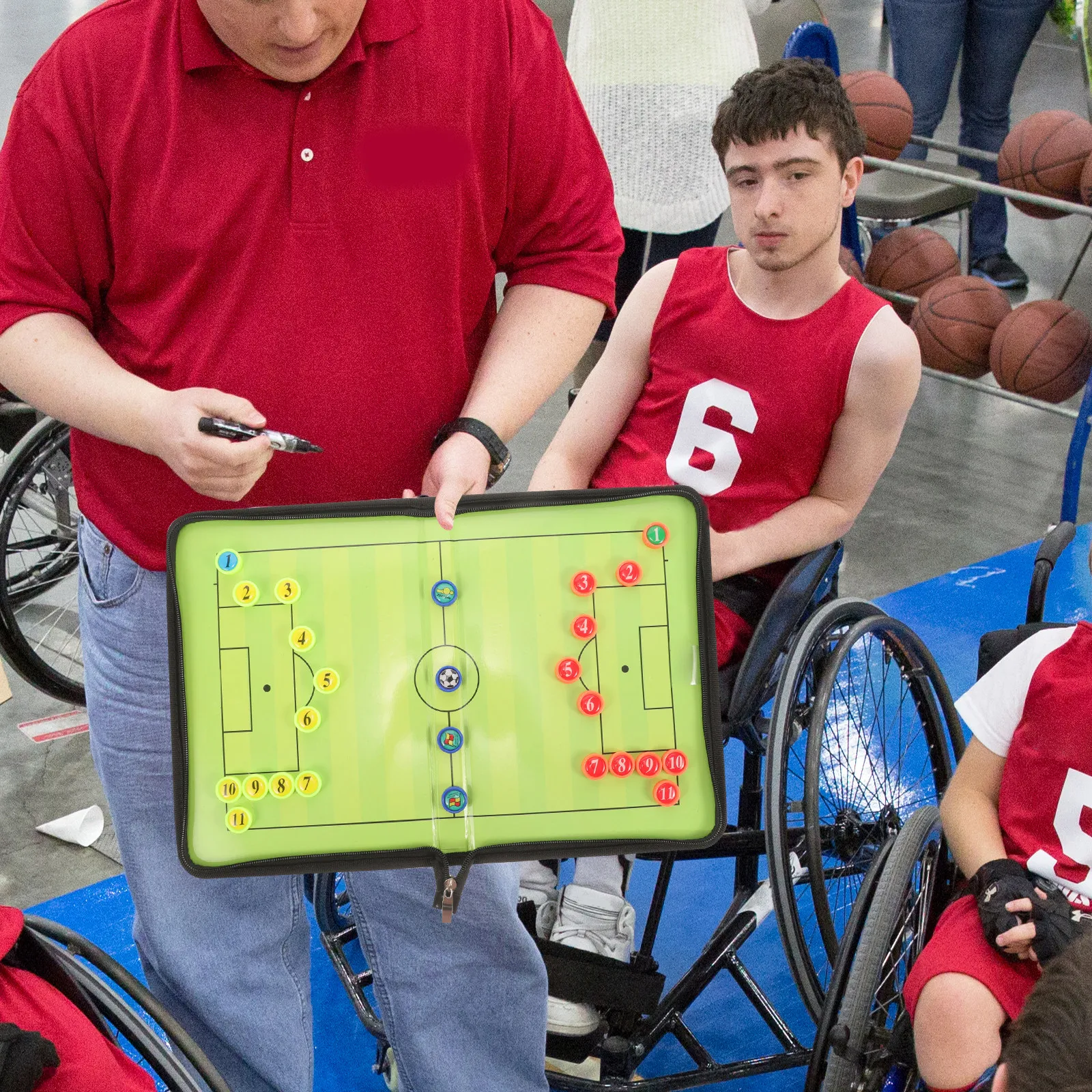 

Football Board Soccer Clipboard Coaching Equipment Foldable Portable Tool High Quality PVC Stylish Smooth Writing Surface