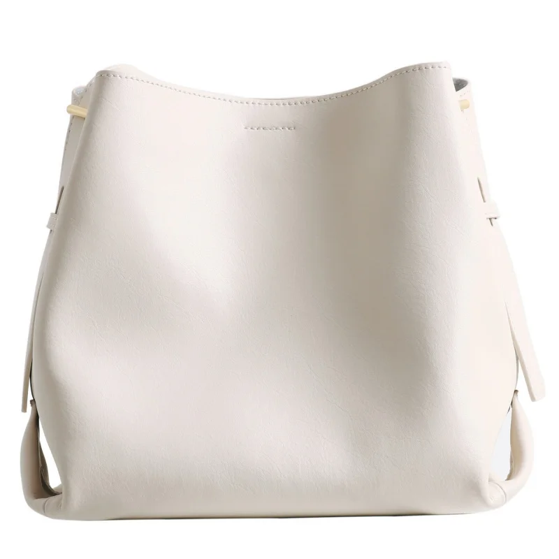 Genuine leather women bag 2024 trend Versatile High-Quality One-Shoulder Crossbody Large-Capacity bucket bags