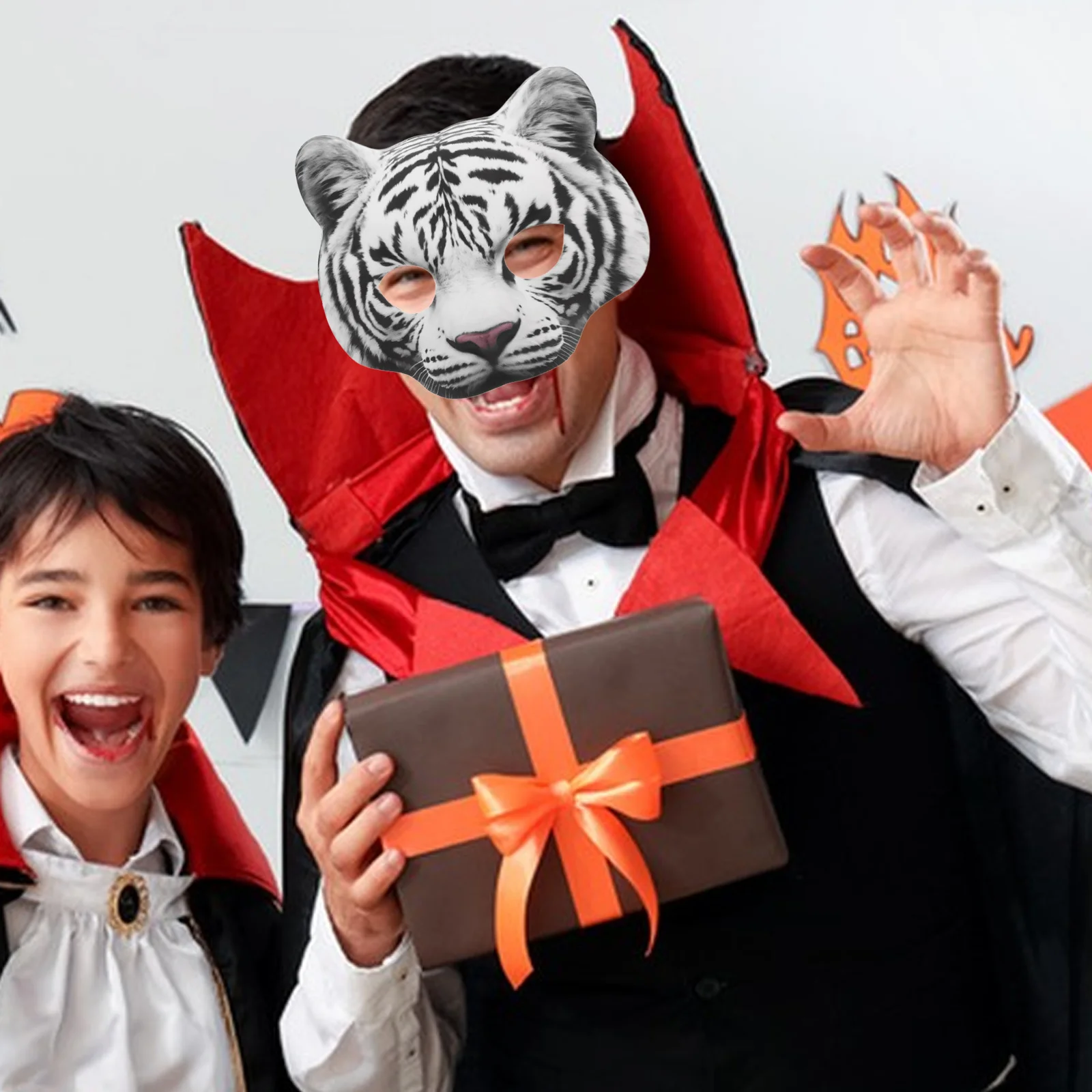 

Simulated Tiger Mask Animal Masquerade for Women Cosplay Party Festival Outdoor Make up Carnival