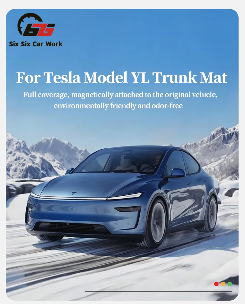 TPE-Spritzguss für Tesla Model YL 6-Sitzer Auto-Kofferraummatte, Rückenlehnenpolster für drei Sitzreihen, vorderes und hinteres Kofferraumpolster, kompatibel – Detail 1