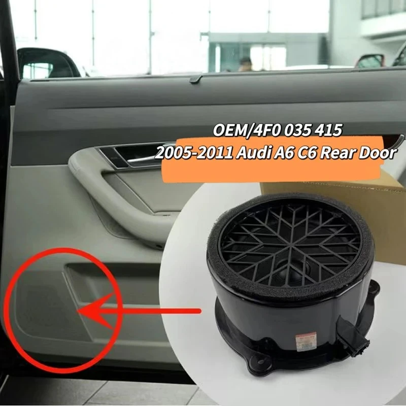 

4F0035415 Car Rear Door Woofer Speaker, Bass Speaker, Suitable for Audi A6L C6 2005-2011.