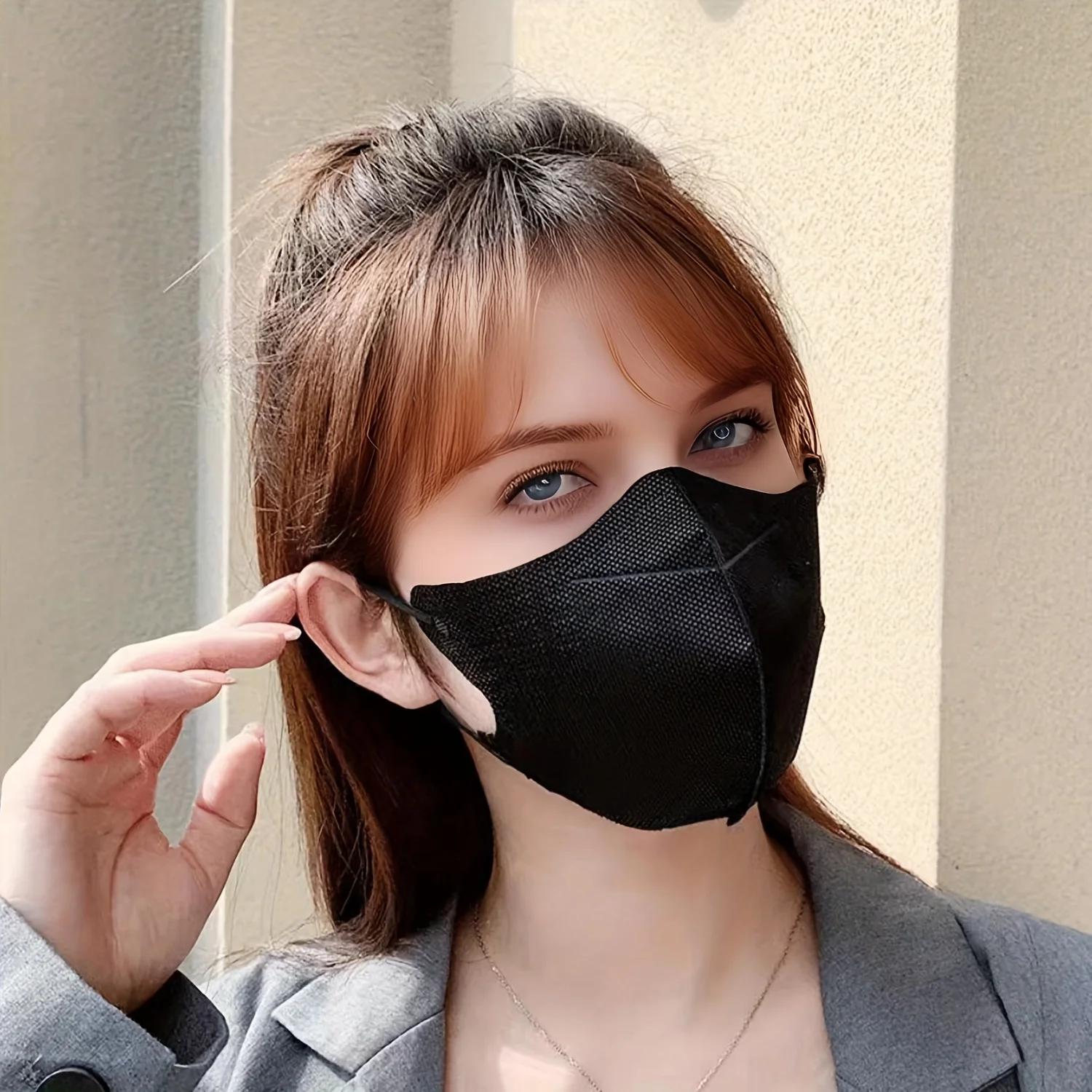 200 máscaras descartáveis tridimensionais pretas de 4 camadas/3D, design curvo para caber aos contornos faciais, 200/100/50/10 peças com presilhas elásticas espessadas para ponte nasal, compra em massa barata para uso