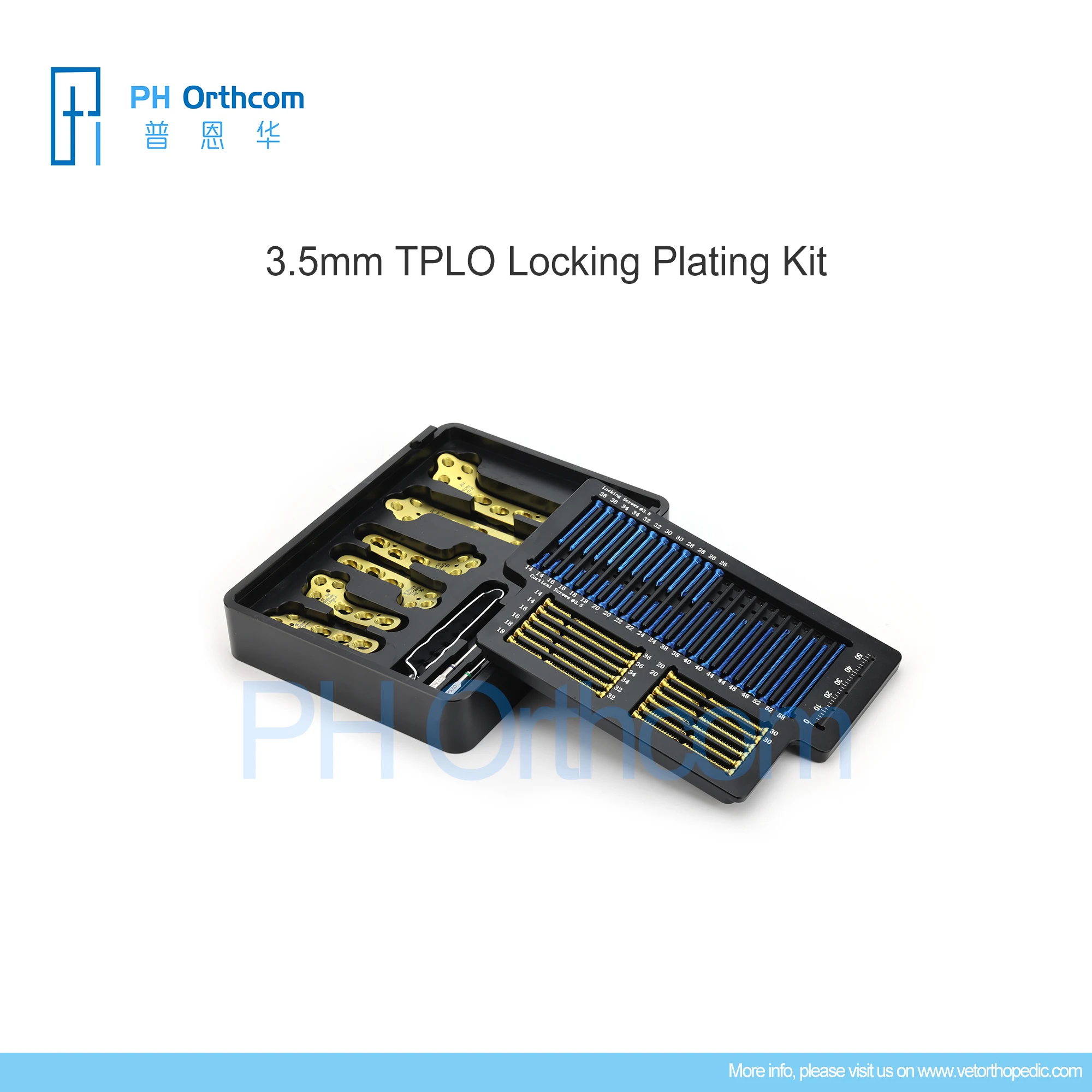 

3.5mm TPLO Locking Plate Kit Titanium Alloys Tibial Plateau Leveling Osteotomy Professional Veterinary Orthopedics Instruments