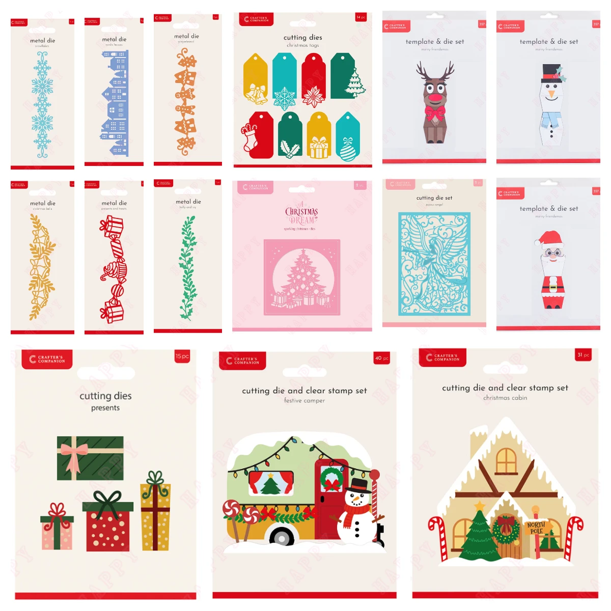 

Winter Snowflakes Candy Nutcracker Dies DIY Scrapbook Make Greeting Christmas Gingerbread Bells Joyous Angel Metal Cutting Dies