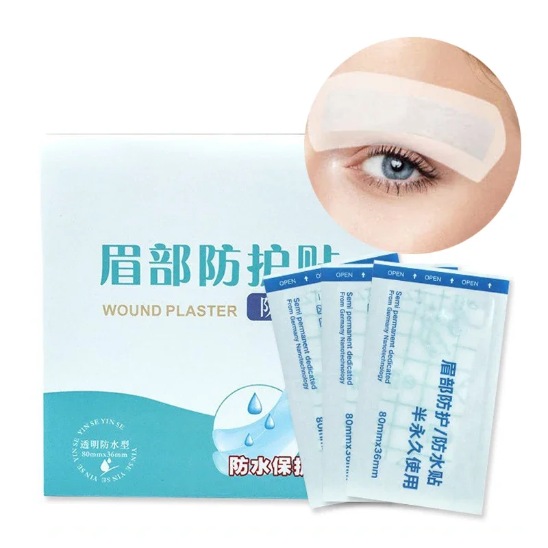 

Eyebrow Tattoo Protection Pastes Waterproof Tape Eyebrow Lips Tattoo Aftercare Paste Microblading Makeup Tattoo Health 10pcs/bag