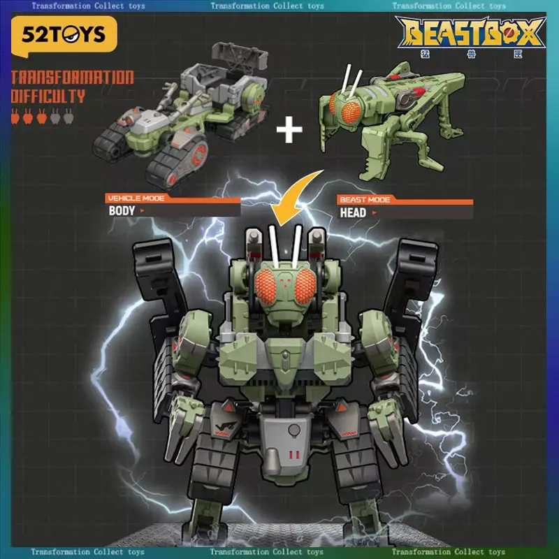 In Stock 52Toys Transformation Mechabeast Bmm-02 Bmm02 Zombietrack Robot Converting In Mecha And Cube Action Figure Model Toys