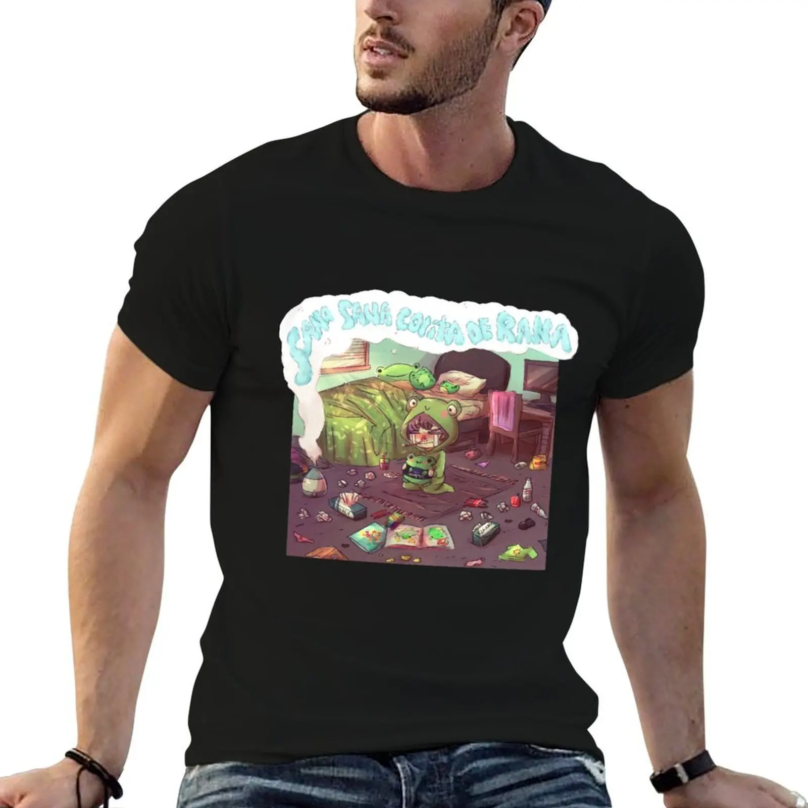 Camiseta Sana sana colita de rana, camiseta para hombre, camisetas de lujo para hombre, camisetas gráficas