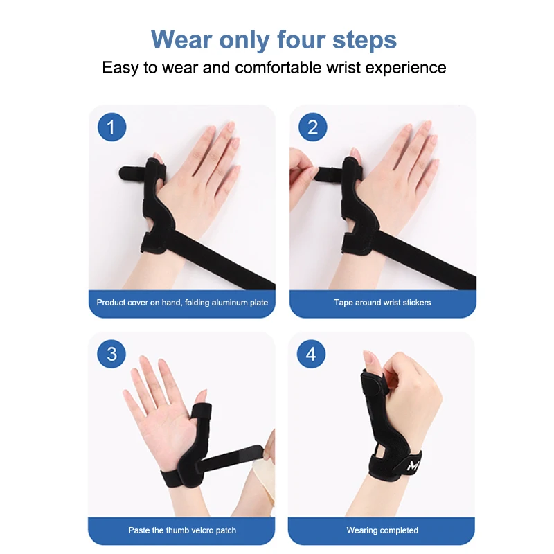Verstärktes Aluminiumblech, Büro-Handgelenkschutz, verstellbare Kompressionsbandage, beidhändig verwendbar, leicht – Detail 15