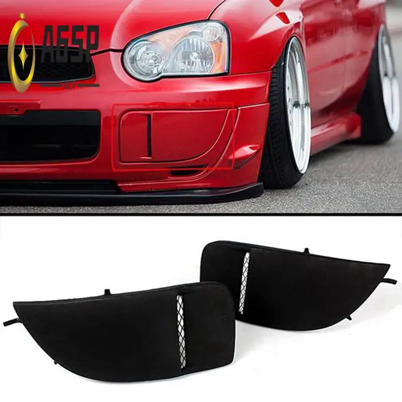 

A65P-Resin Black Car Fog Light Bumper Bezel Cover Caps For Subaru Impreza WRX Sti 2004-2005