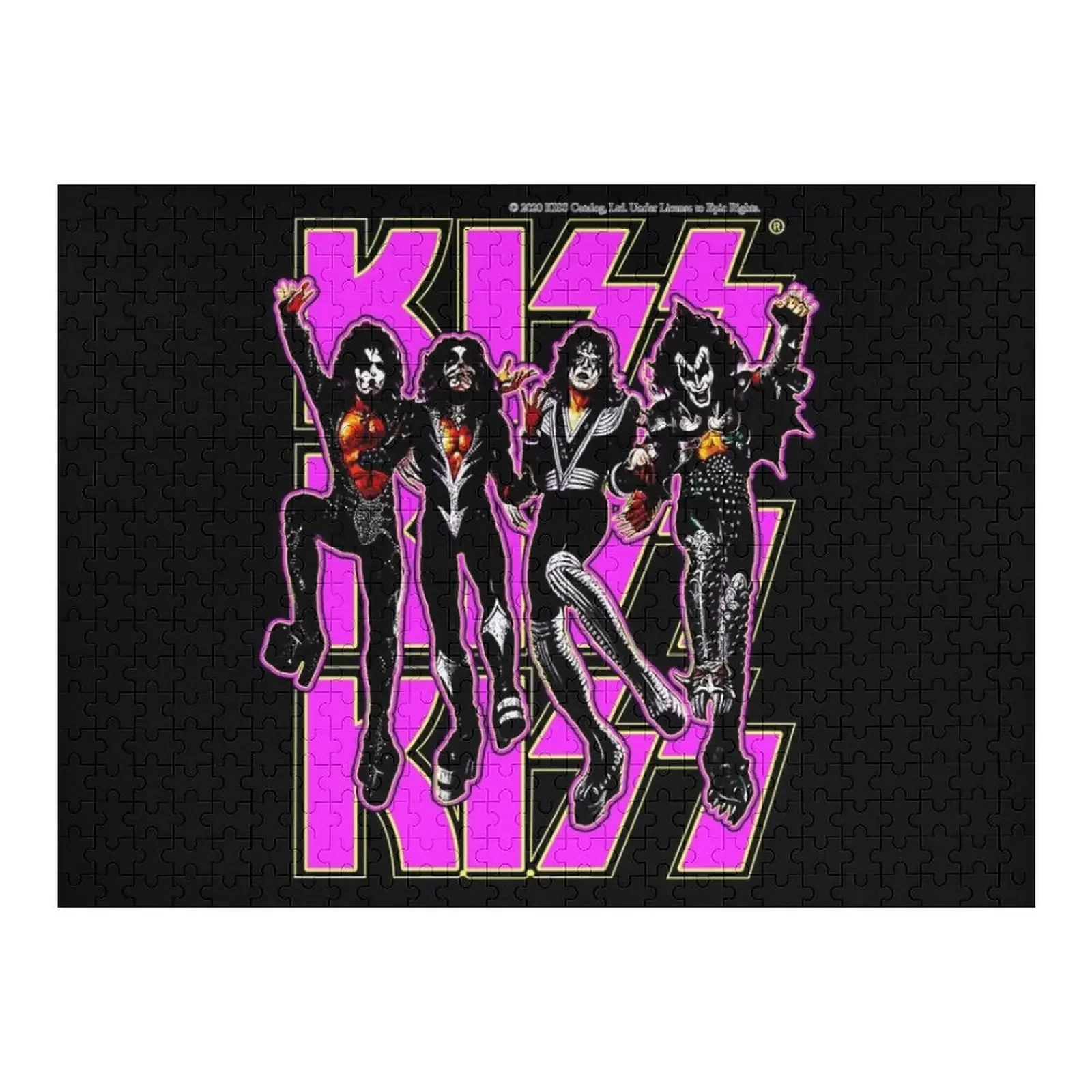 Classic Rock Vintage Kiss Destroyer Purple Jigsaw Puzzle Wooden Animal Personalized Gift Married Puzzle