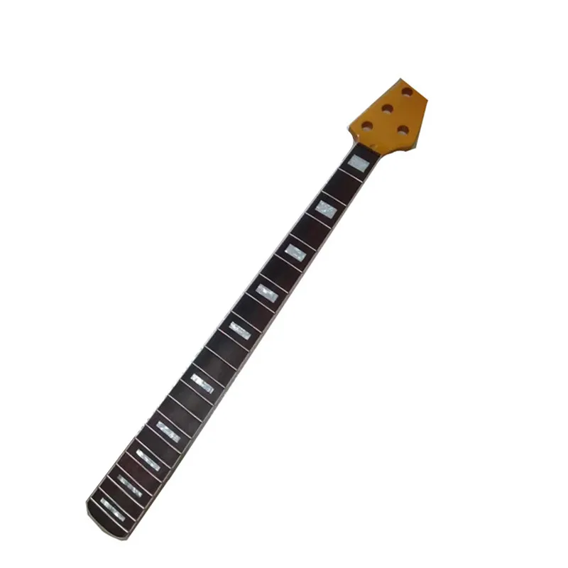 5 Strings Bass Maple Neck With Rosewood Fingerboard Inlay Pearl Block+Pearl Binding  Wood Color