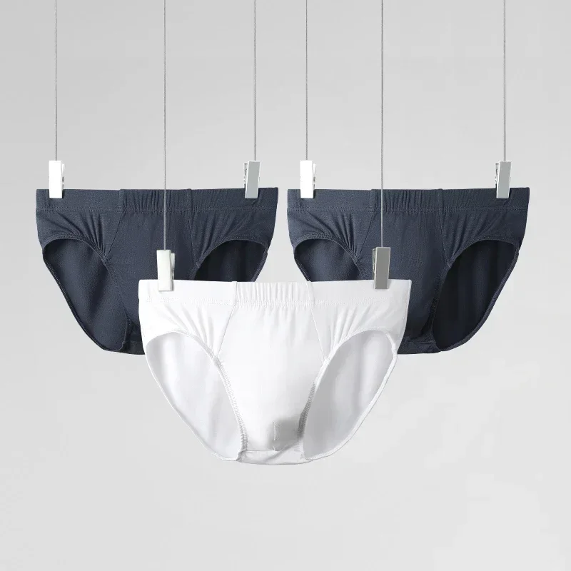 

Мужское нижнее белье, 5 шт., мужские трусы-брифы, летние тонкие трусы из модала, соблазнительные, дышащие шорты с низкой посадкой для полных мужчин