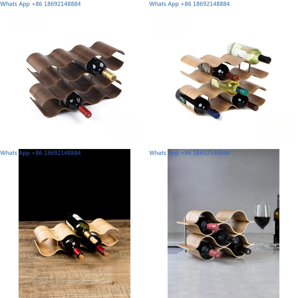 

Creative Solid Wood Wine Rack Display Stand for Home Use Bottle Storage Organizer
