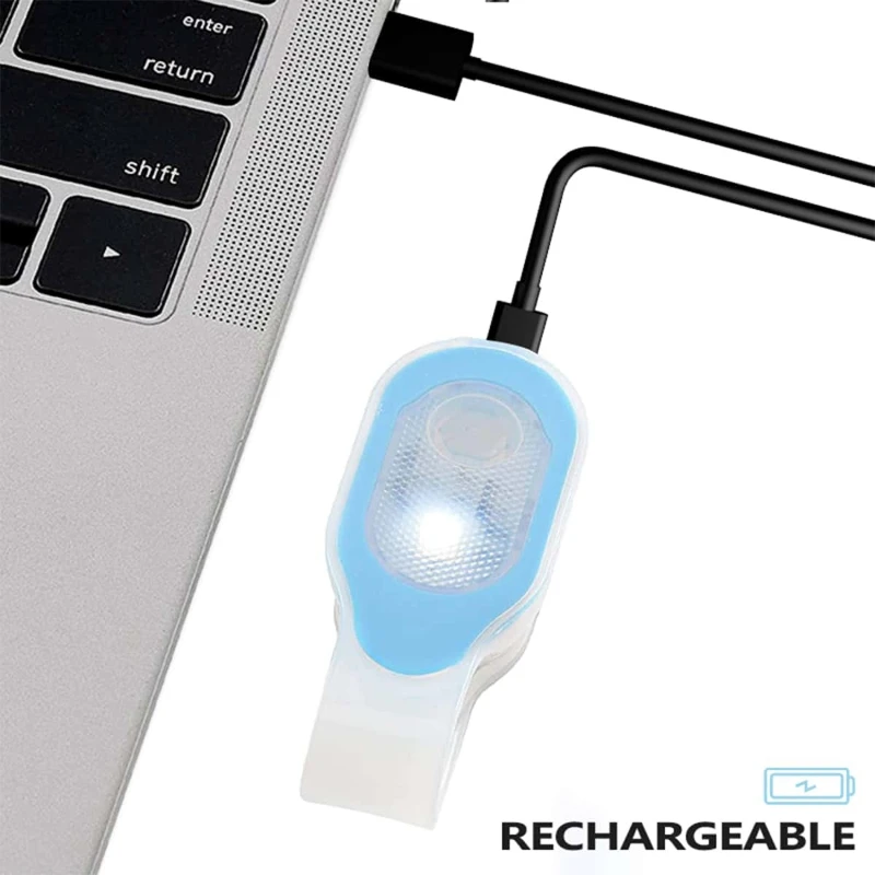 Hands-Free LED Flashlight with Strong Magnetic Clip & Keychain - Safety Night Light for Nursing, Walking, Running, Emergency