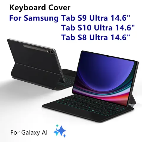 Keyboard Cover For Samsung Galaxy Tab S9 Ultra S10 S8 14.6 Inch S9U Tablet Magic Book Case X910 X916B X918U Backlight Touchpad