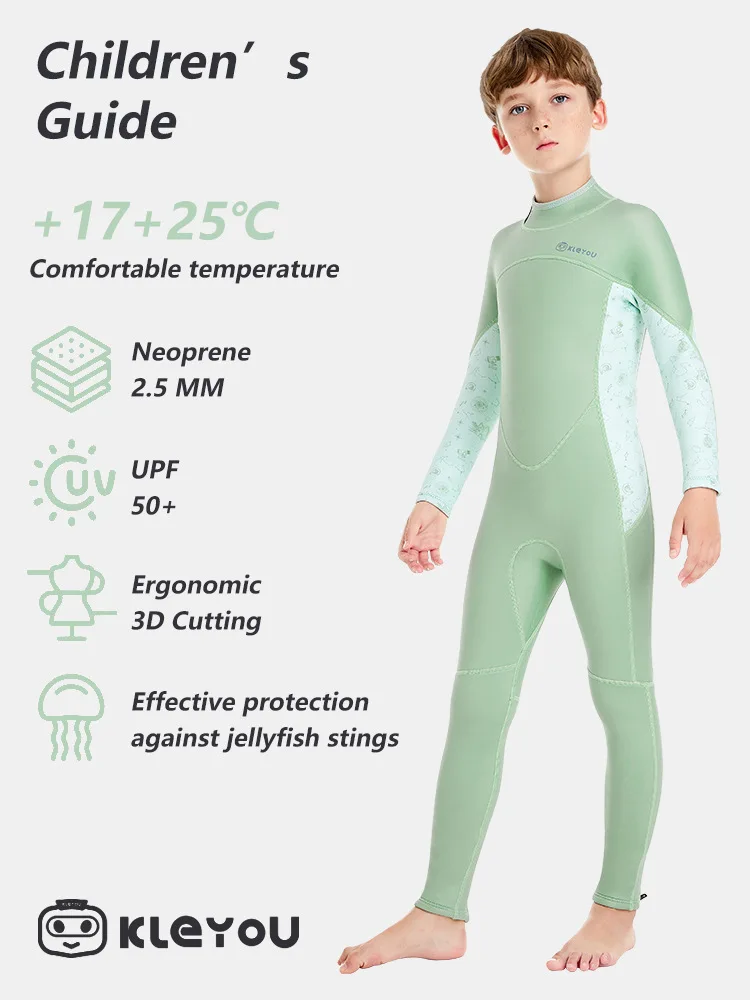 

2.5MM Children Neoprene Full Body Keep Warm Spearfishing Kayaking Swim Diving Suit Scuba Snorkeling Drifting Surfing WetSuit